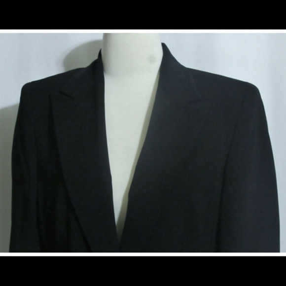 NEW KASPER Black Fully Lined Blazer Jacket 10 - Picture 2 of 4
